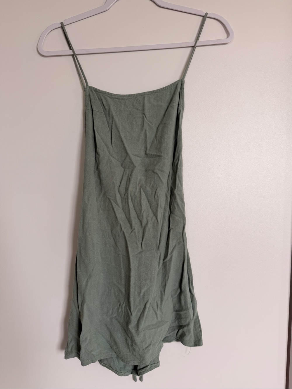 Princess Polly Sage Green Spaghetti Strap Super Mini Dress